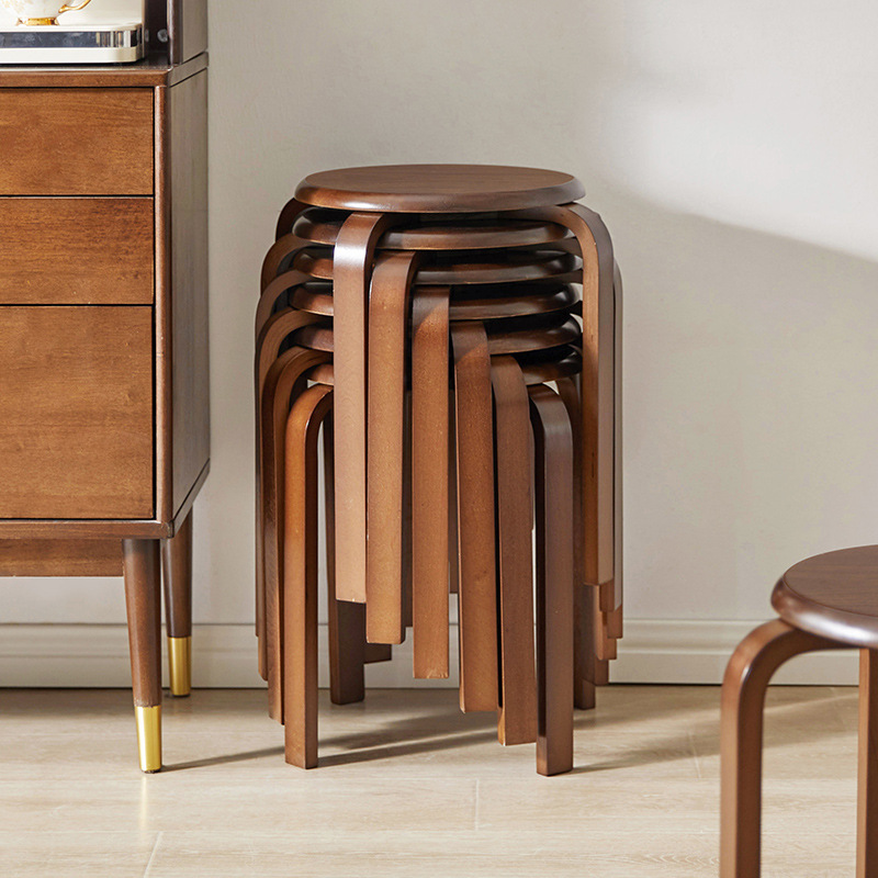 家逸 Solid wood stool Household living room wooden bench simple dwarf ...