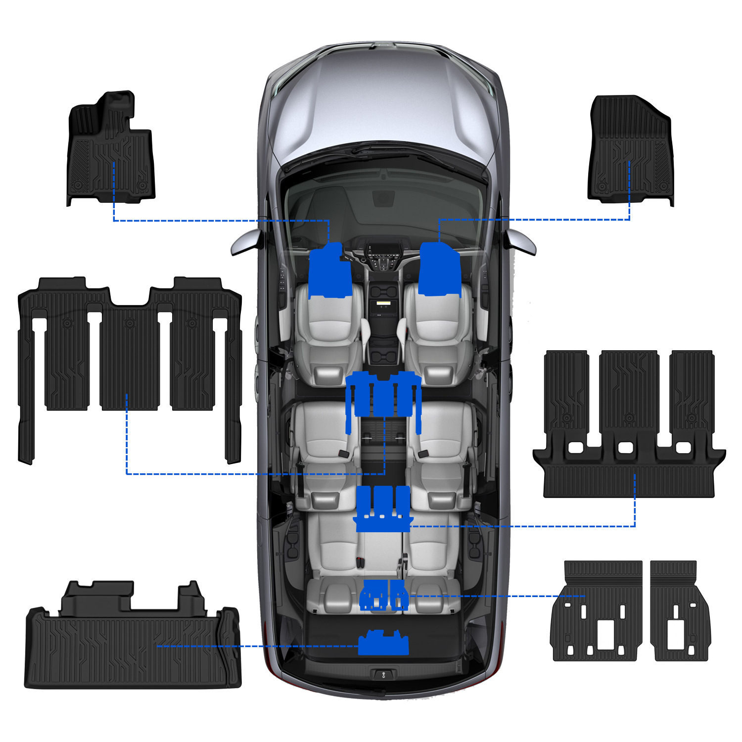 Suitable for 21-24 Senna SIENNA car mats TPE mats trunk mats back cushions cross-border
