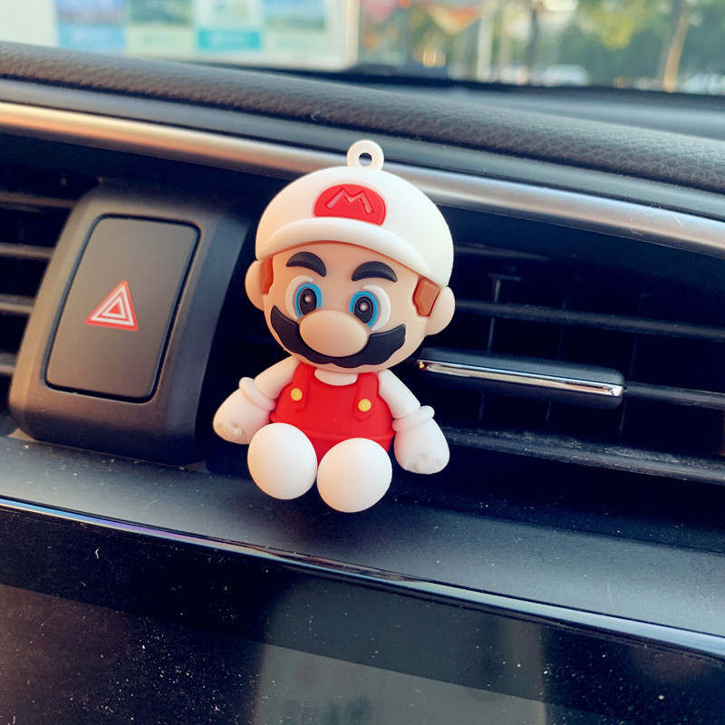 Mario Car Perfume Aire acondicionado Salida de aire Decoración del automóvil Aromaterapia del automóvil Decoración del automóvil Decoración del automóvil Adornos de dibujos animados Fragancia