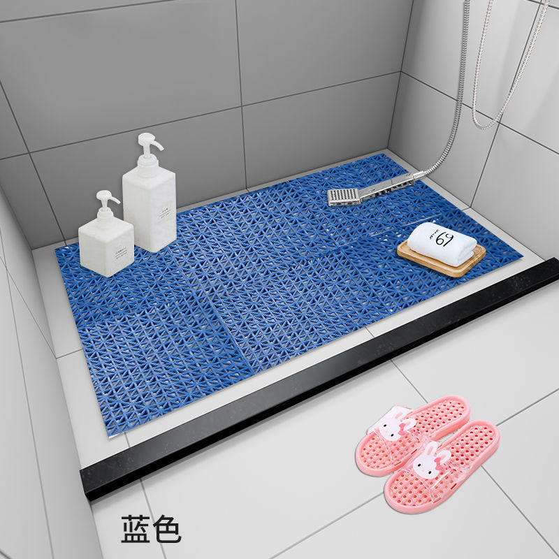 キッチントイレの浴室PVC防水滑り止めマットを厚くすると、透かし彫りの床マットをつなぎ合わせることができる|undefined