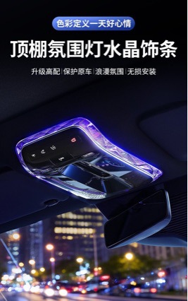 Suitable for Mercedes-Benz E300L-Class Glc260/C200Eqe Crystal Reading Light Frame Interior Modification Accessories S
