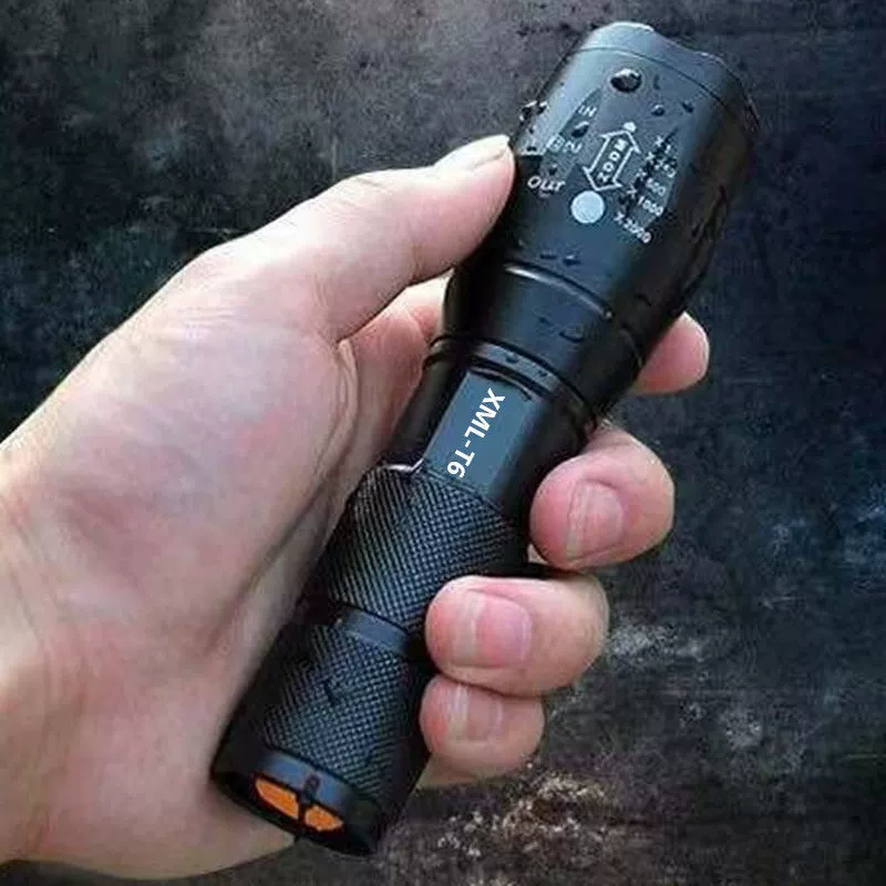 Новый телескопический зум-фонарик T6 с ярким светом для дома, на открытом воздухе, для ночной езды и ночной рыбалки, легко носить с собой, яркий фонарик