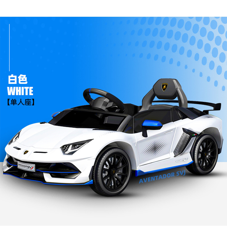 Coche eléctrico de los nuevos niños doble unidad recargable solo sentado coche deportivo de juguete de control remoto Lanbo columpio niños y niñas