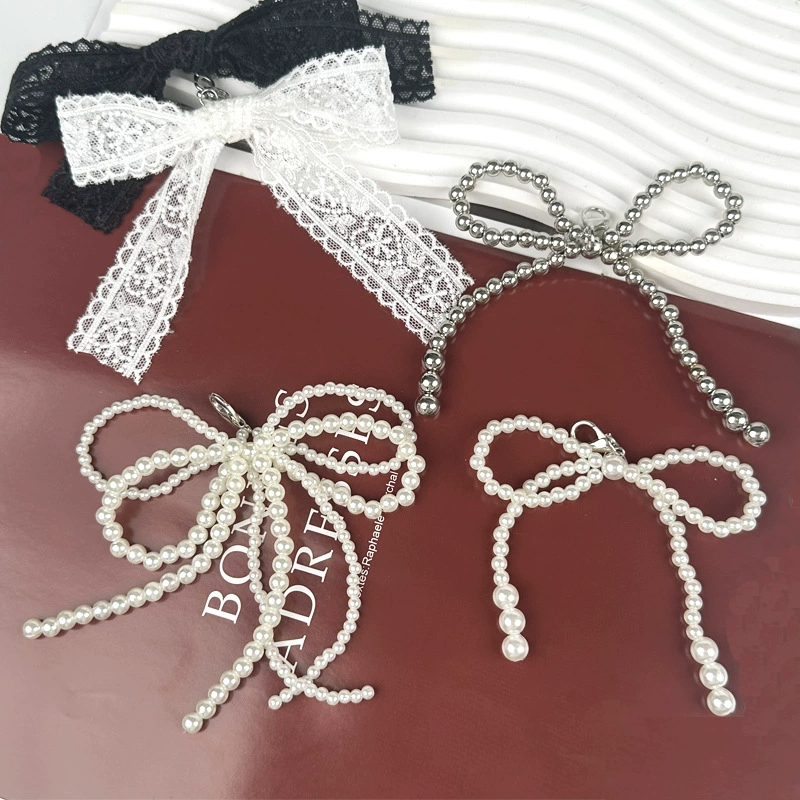 Корейская версия Dongdaemun Ballet обувь премиум-класса декоративная жемчужная обувь с бантом цветочная подвеска серебристо-серый бусиный шнурк