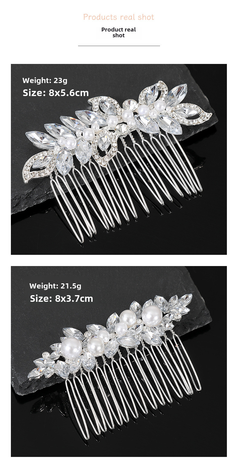 Pente de cabelo com pérolas e strass para noiva ouro_voghion.com