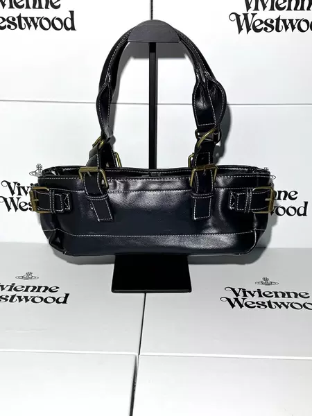 Small black motorcycle tote