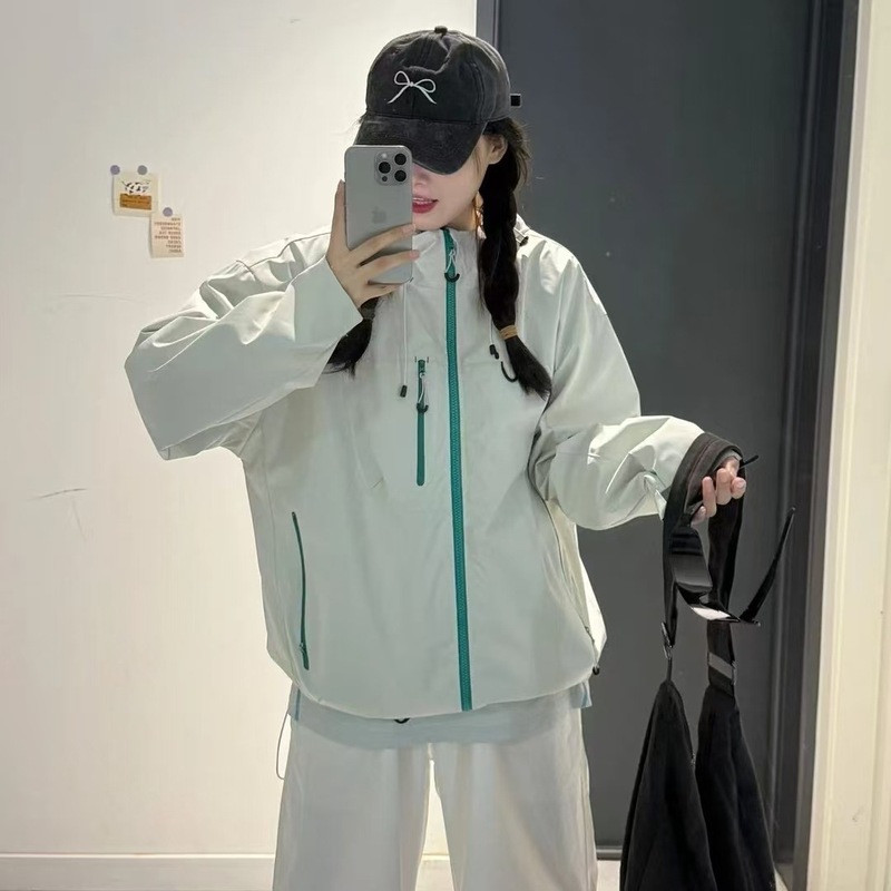 多巴胺户外软壳冲锋衣男女款秋季徒步骑行登山服情侣工装夹克外套|undefined