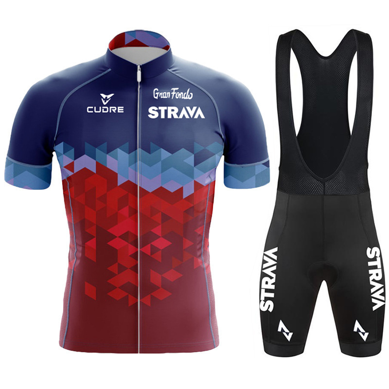 2022 New Cross-border Cycling Suit Strava Tour de France Short-sleeved Bike Riding Suit