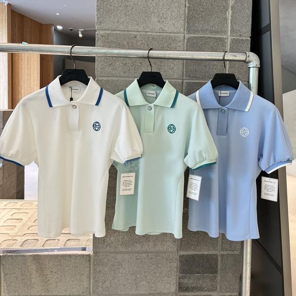 Original Single Golf Women's Summer Lapel Moisture-Absorbent Quick-Drying Golf Book Style Casual Short-Sleeved T-Shirt Half Turtleneck