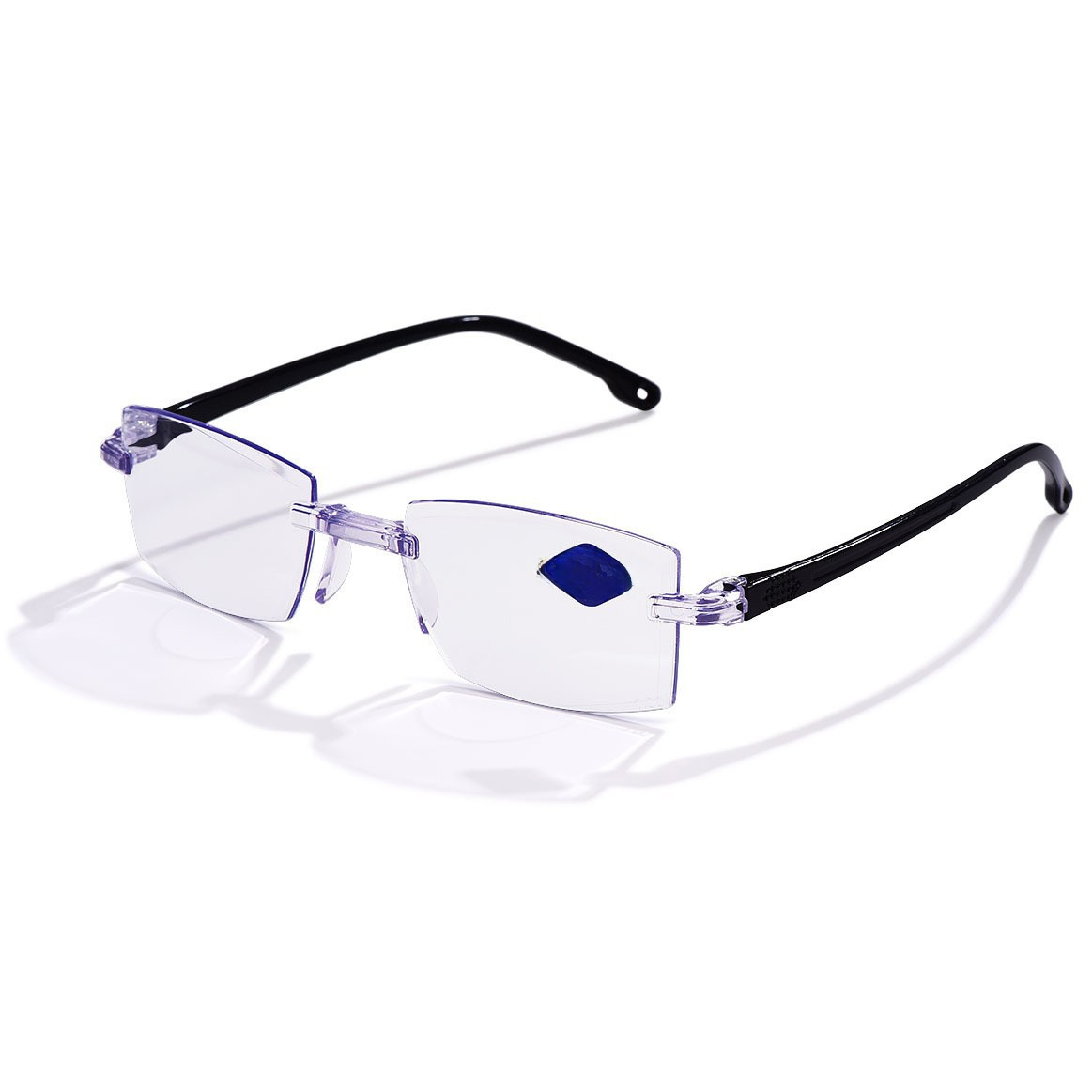 Nové diamantové antimodré brýle s dvojitým světlem presbyopické brýle Bezrámové integrované brýle pro presbyopii s vysokým rozlišením pro dvojí použití na dálku a na blízko_voghion.com