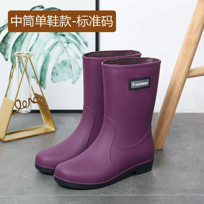 Дождевики для женщин нового стиля mid-calf дождевики для женщин взрослый стиль модная верхняя одежда корейский стиль водонепроницаемые обувь с противоскользящей толстой подошвой чехлы для обуви оптом