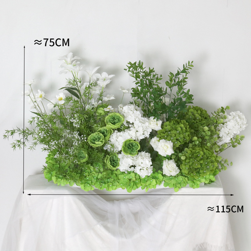 モネの庭の造花アレンジメント、床置き花飾り、完成品、結婚式の装飾、吊り下げ花、結婚式のTステージ、道路の花|undefined