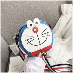 2021新款帆布女包哆啦A夢單肩斜跨包韓版時尚休閒可愛小包包