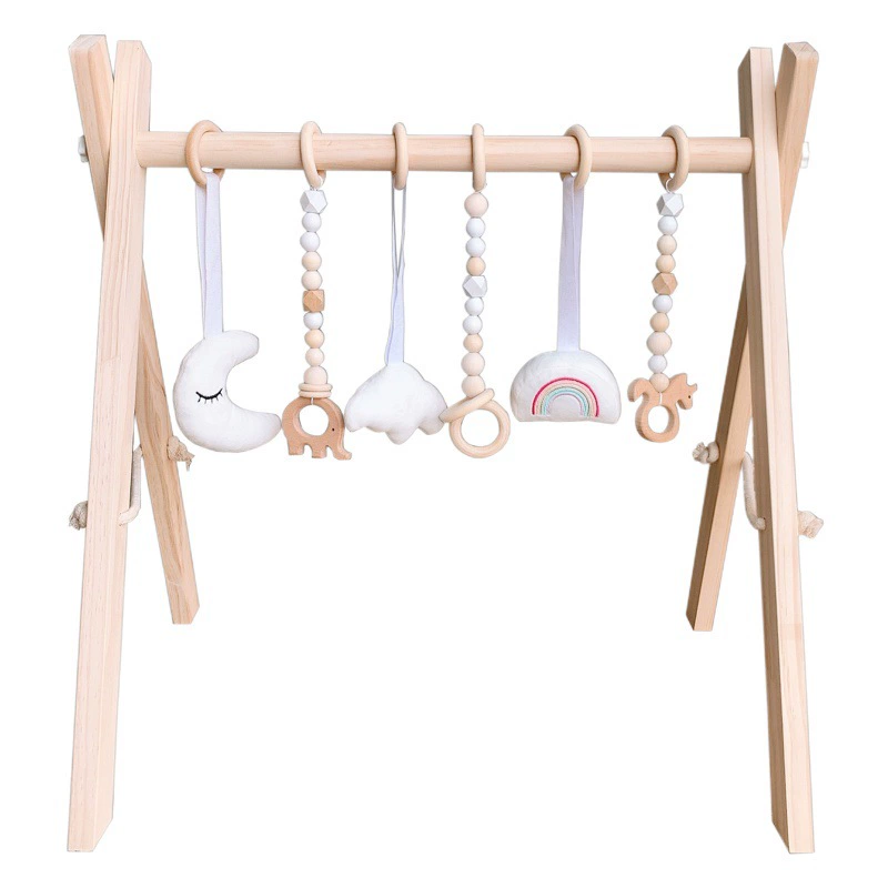 Ins украшение в скандинавском стиле деревянное оборудование для фитнеса украшение для новорожденных детская фитнес-стойка детская игрушка колокольчик