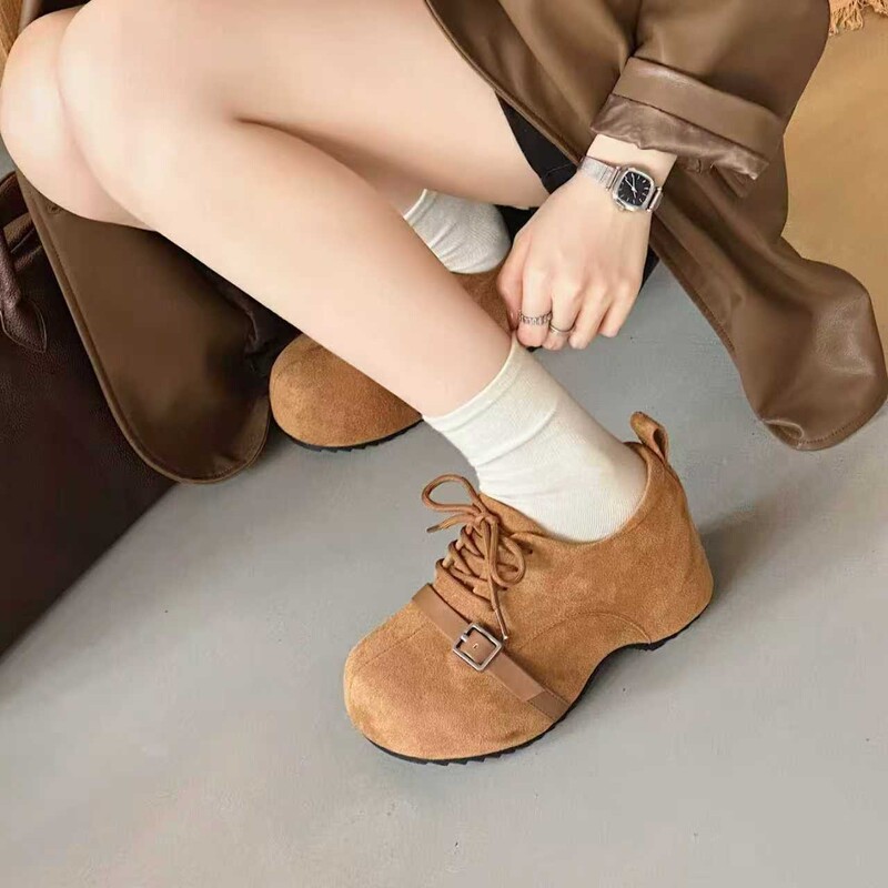 Thick-Soled Platform Shoes, Ugly and Cute Kapibara Big-Toe Versatile Birkenstock Shoes 2025 Autumn and Winter New Small Flats for Women