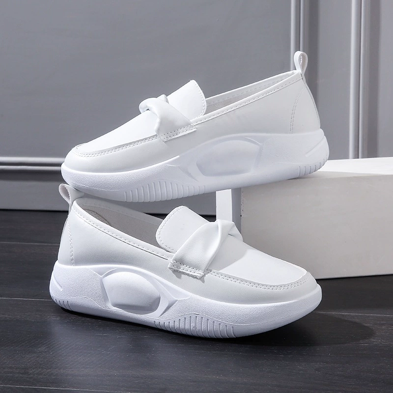 Медсестра обувь Женская белая дышащая медицинская Рабочая обувь с мягкой подошвой