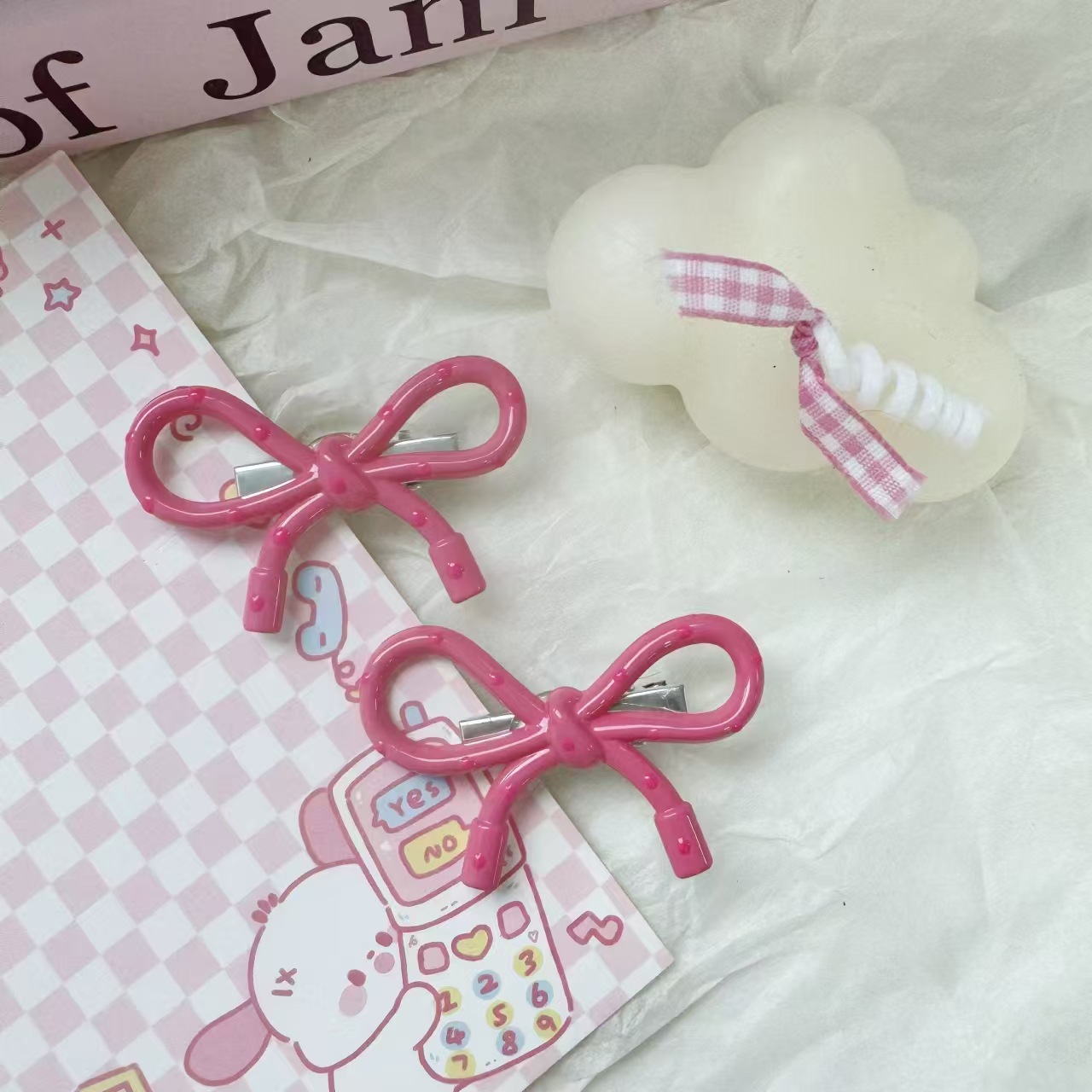 Cute, Sweet Style Cute Sweet Women's Bow Knot Plastic Hair Clip