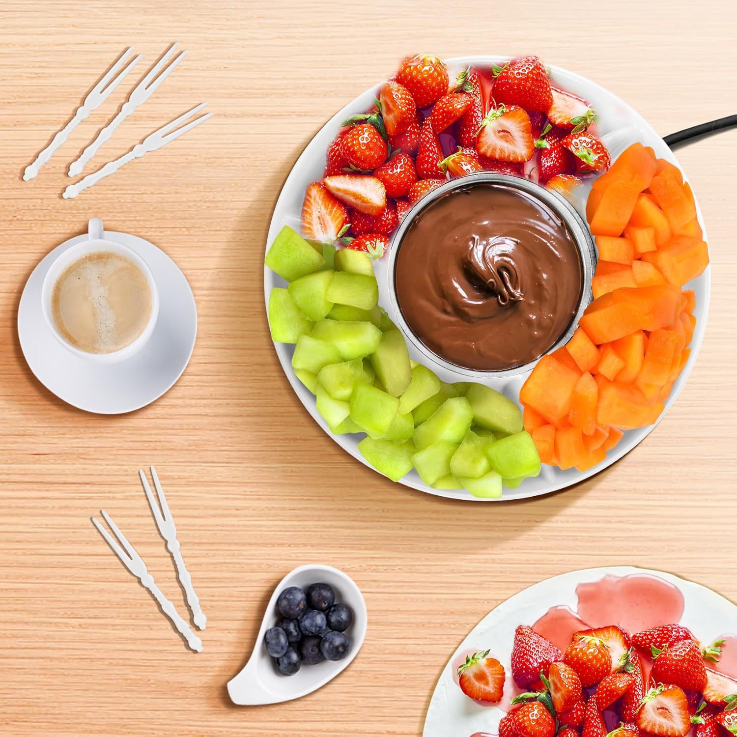Plato de fruta transfronterizo máquina de fusión de chocolate máquina de fuente de chocolate olla de chocolate torre de fusión máquina de salsa de chocolate