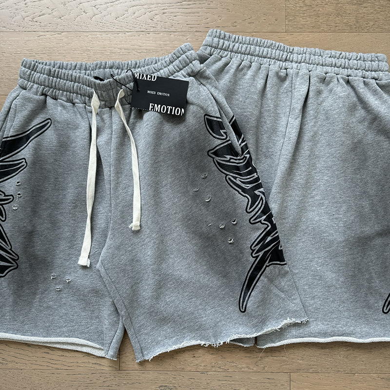 Tarjeta de marca de moda americana impresión de diamante caliente pareja de moda adolescente de verano chaqueta de manga corta camiseta