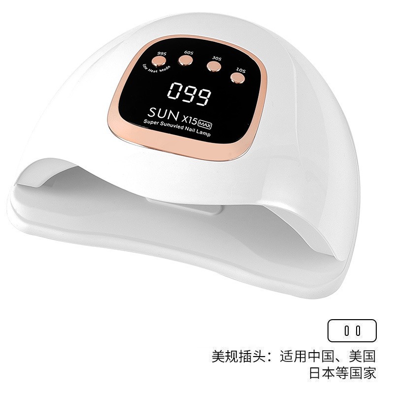 Lámpara de uñas de alta potencia de 280W, temporizador UV, lámpara de fototerapia inteligente, luz roja, secador de uñas de secado rápido, transfronterizo