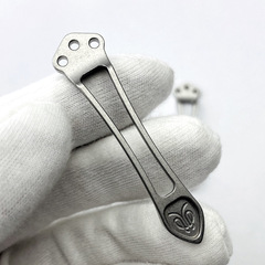 蝴蝶鈦合金背夾 一體CNC製作 支配者551背夾 愛默生CQC鈦合金刀夾