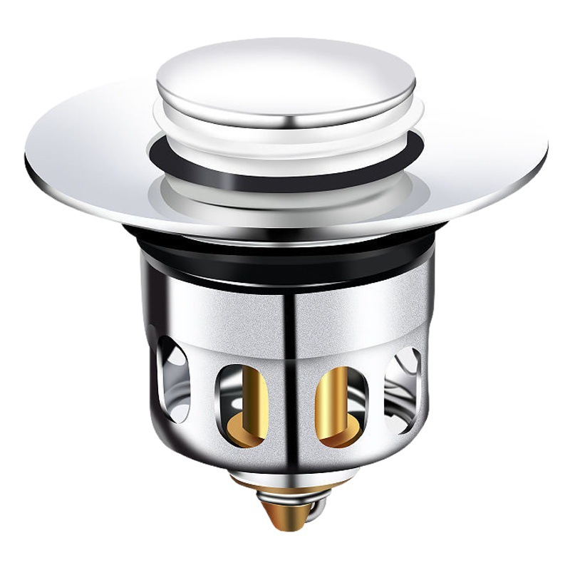 Lavabo lavabo de cobre lavabo fregadero fuga enchufe lavabo escurridor tubo rebote núcleo de acero inoxidable rebote