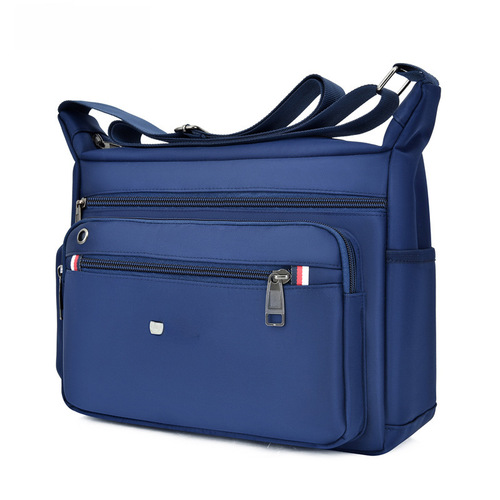 Men's Oxford Cloth Single Shoulder Bag Korean Style Large Capacity Multi-layer New Crossbody Bag Business Travel Leisure Backpack