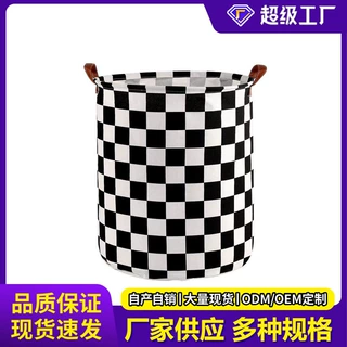 源头厂家可折叠布艺棉麻脏衣篓防潮防霉收纳篮儿童玩具衣服收纳筐