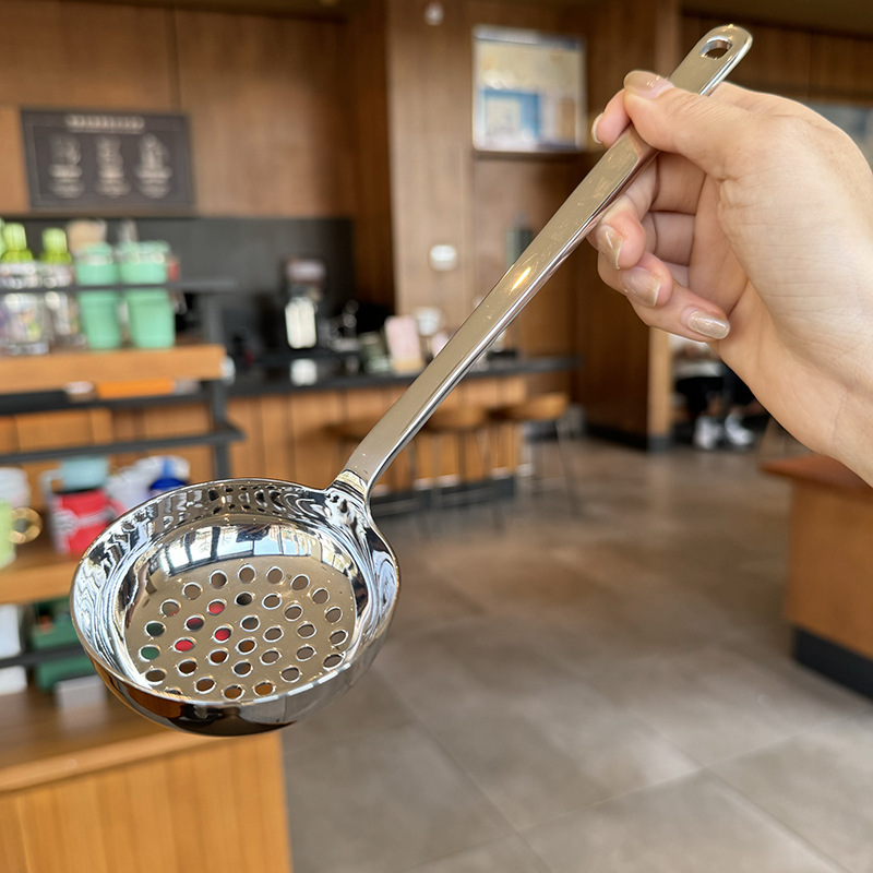 ¡Recomendado por el jefe! 18 / 10 cucharas de acero inoxidable cucharas caseras cucharas de mango largo cucharas de sopa