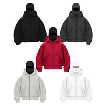 X 59663 Double Layer Hooded Zip Up Sweatshirt ˫����ñ����