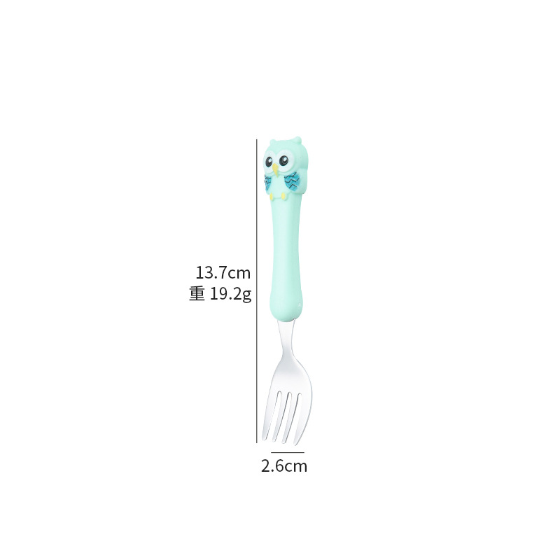 녹색 올빼미 단일 포크