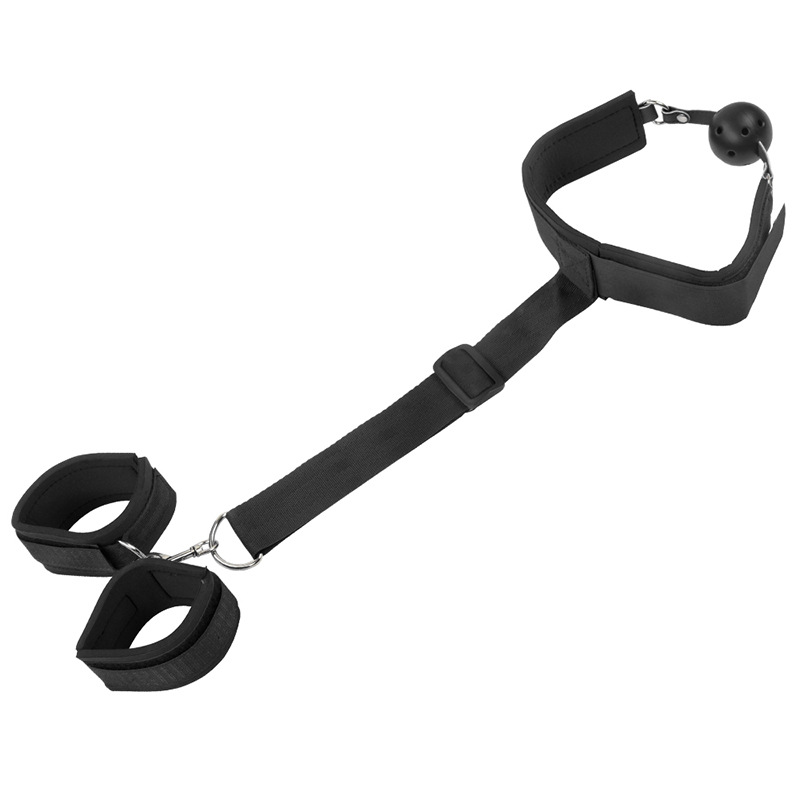 Adult Sex Fun Sm Training Foltergerät Reverse Back Mundstöpsel Gurtband Bindung Handschellen Mundstöpsel Produkte für Erwachsene_voghion.com