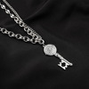 Accessory, chain hip-hop style, necklace stainless steel, European style