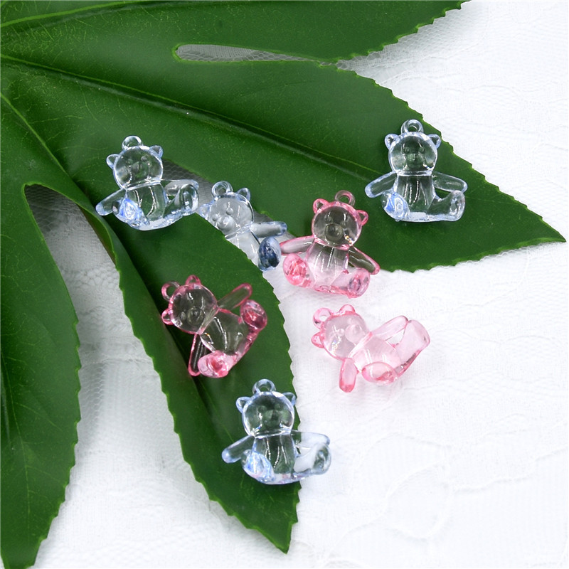 Oso de plástico transparente bebé bautismo bebé ducha Luna Llena regalo niño niña decoración 12