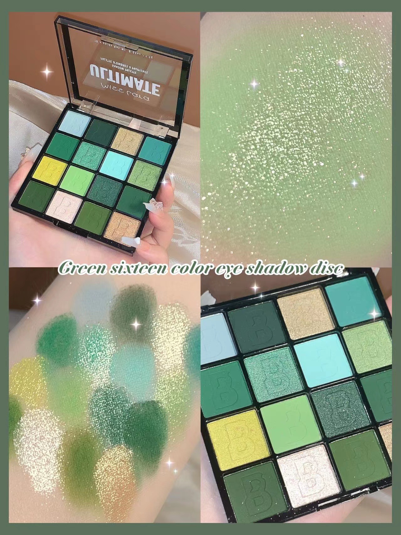 Misslara's 16-color, matte and pearlescent eyeshadow palette, candy-colored Tiktok cross-border makeup undefined