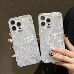 アップル16promaxフラッシュ粉羽糸大穴携帯ケース14アニメ13 iphone15plus保護カバー