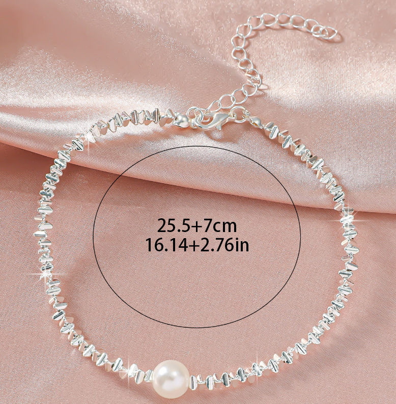 15g Weight Anklet Classification 1 Piece Quantity Casual Occasion Alloy, Copper Material Cross Pattern Women's Gender Beach, Simple Style Style Wholesale Jewelry Beach Simple Style Cross Alloy Copper Anklet 17