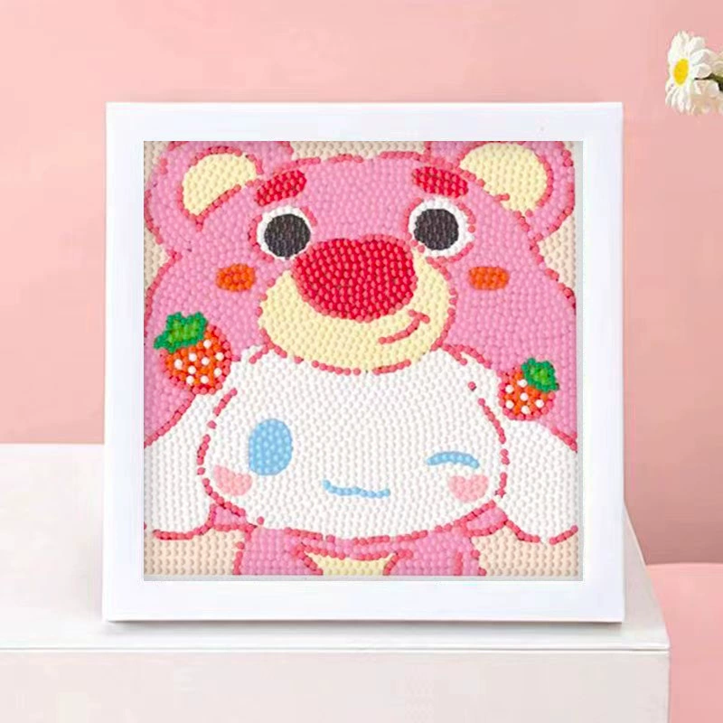 DIY-набор для алмазной мозаики 17×17 см, пластиковая рама, дизайн щенок, полный набор инструментов для кладки