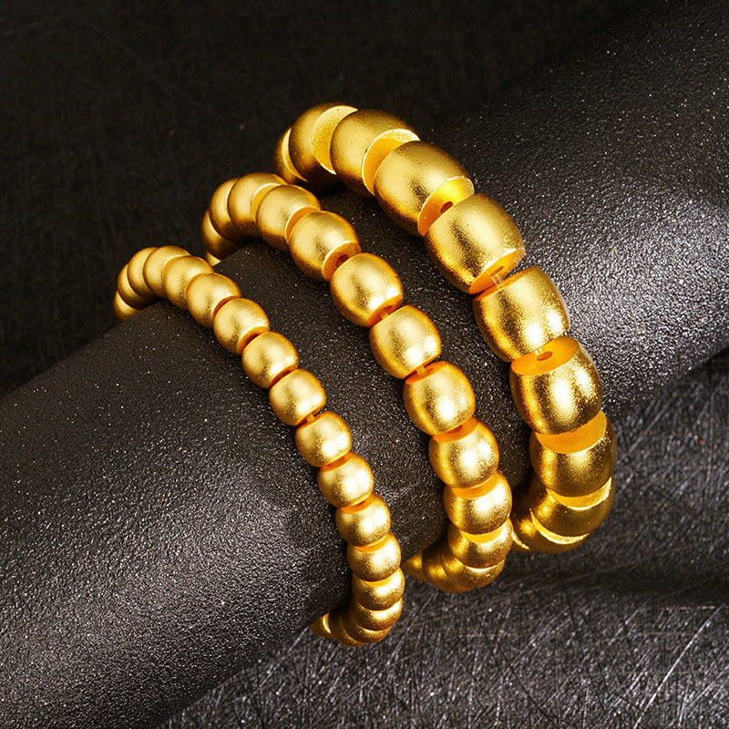 Mujeres y mujeres de oro de Vietnam, brazaletes de estilo nacional, muchas especificaciones, fabricantes de brazaletes de perlas esmerizadas, Yiwu al por mayor