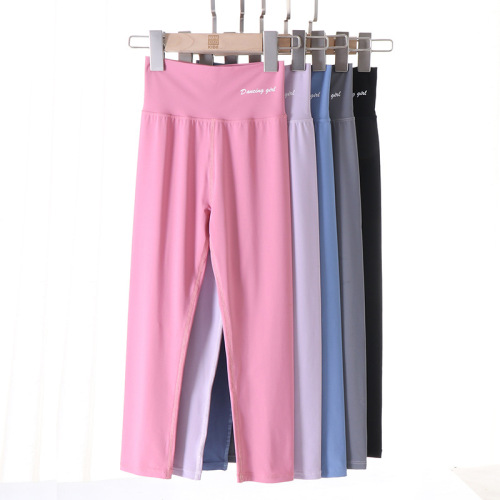 Girls shark pants high waist high elastic medium and large children spring and autumn leggings children's outer leggings trousers new
