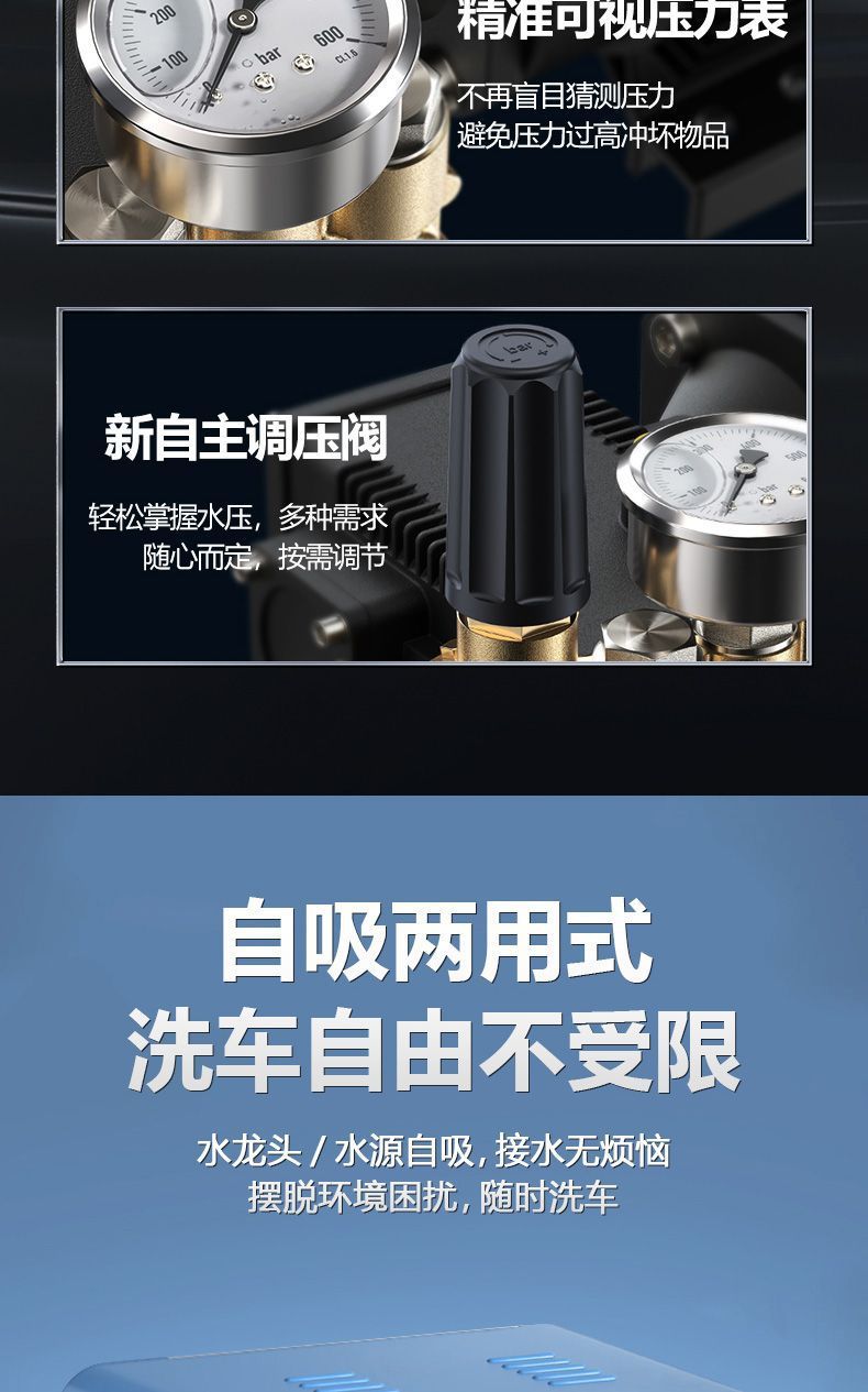 Chezhipai Ultra-High Pressure Cleaning Machine Industrial Grade Water Gun Farm High-Power Car Washing Machine Commercial Powerful Floor Washing Machine