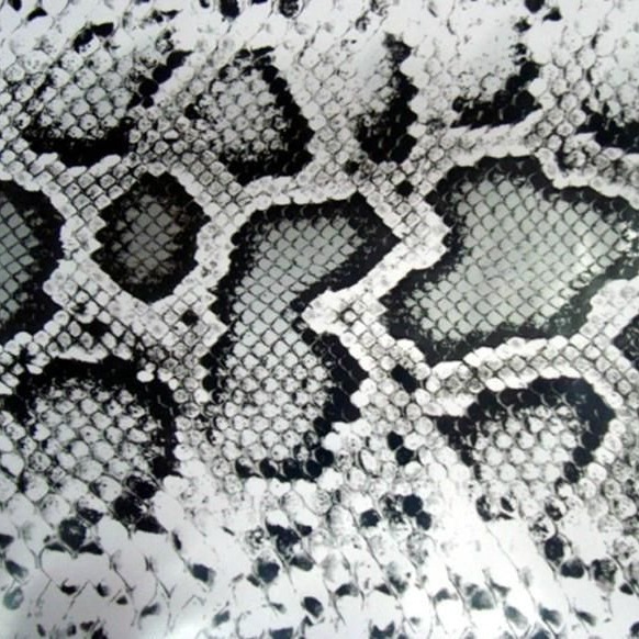 变色商标革太空磨砂蛇纹印花皮革服装商标革厂家人造革