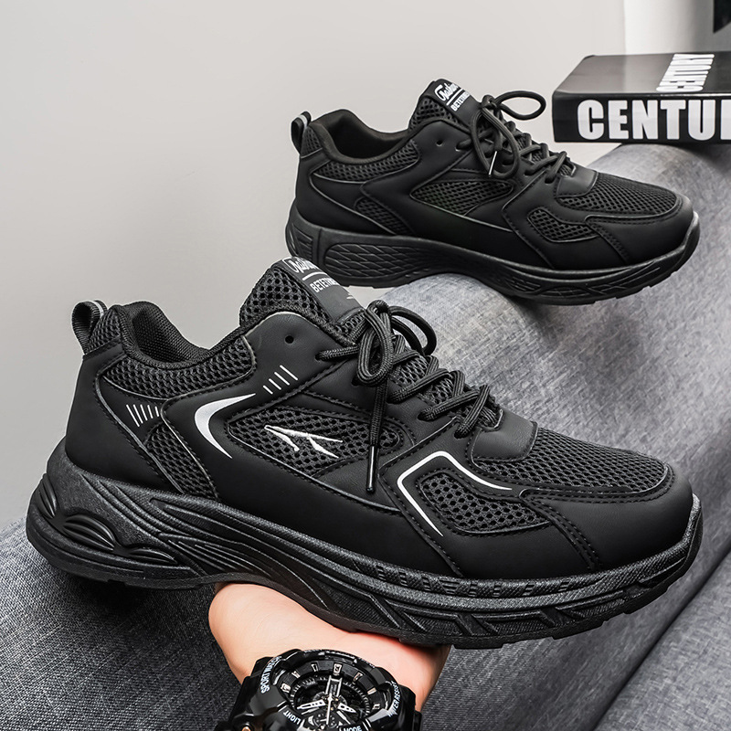 2026 zapatos de hombre de verano nuevos zapatos de malla transpirables de moda para hombres zapatos deportivos de suela gruesa casuales zapatos de moda de papá