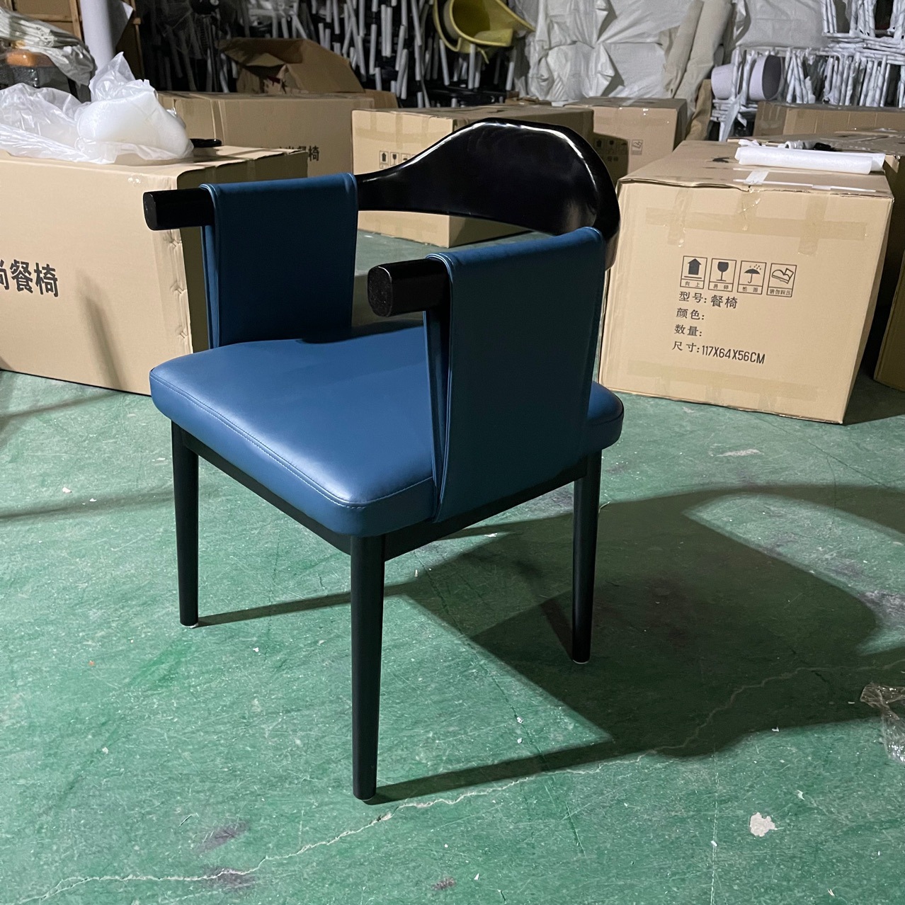 现货售楼处洽谈椅餐椅简约现代休闲椅新中式靠背椅样板房设计师椅
