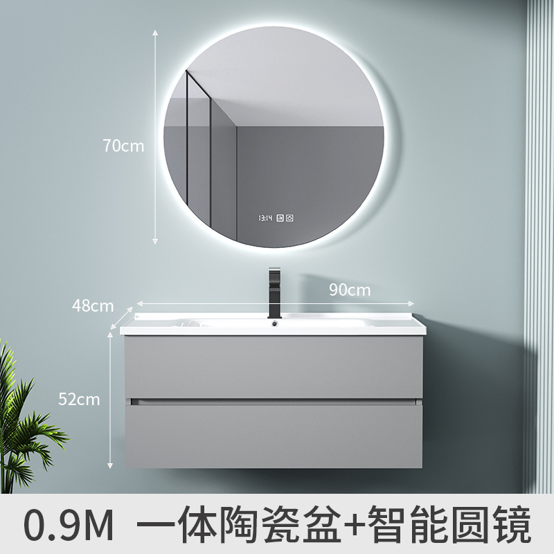 Gabinete de baño azul gris combinado cerámica lavabo lava