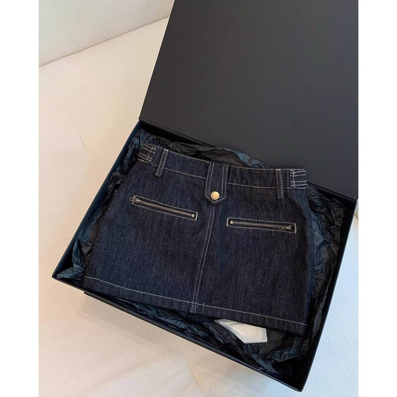 Dark blue denim shorts for women, summer thin style, plus size, for pear-shaped body, slimming, high-waisted, A-line, wide-leg hot pants Dark blue denim shorts for women, summer thin style, plus size, for pear-shaped body, slimming, high-waisted, A-line, wide-leg hot pants