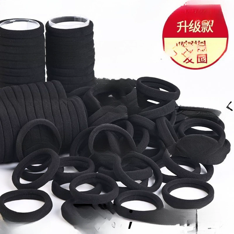 Резинка для волос Haidilao, резинка для волос, женская резинка для волос, корейский стиль, высокая эластичность и прочный кожаный чехол, элегантная черная повязка на голову в японском и корейском стиле