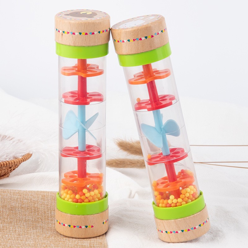 Instrumento de percusión Orff instrumento musical tubo de lluvia de plástico dispositivo de sonido imitación sonido material didáctico música aula