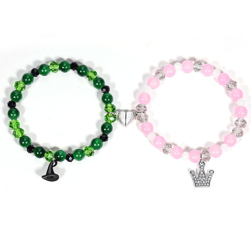 Crystal magnetic love bracelet elastic rope Wicked witch hat crown friendship couple gift crystal bracelet