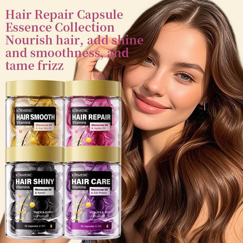 Comercio exterior KORMESIC aceite marroquí para el cuidado del cabello cápsula esencia para el cabello suave image 4